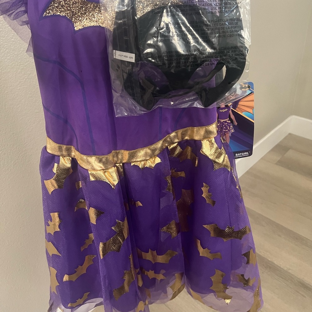 Purple and Gold Batgirl Kids Costume